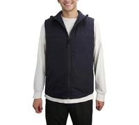 Brezento Mens Fleece Gilet Reversible Men's Outerwear Gilets Warm Bodies Outerwear Vest, Casual Sleeveless Jacket Waistcoat with Pockets(Dark Blue,M)