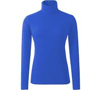 Brezza Womens Polo Neck Tops Ladies Turtle Roll Neck Plain Casual Formal Long Sleeve Jumper Tops t Shirt UK Sizes Small Medium Plus Size Basic Top 8-26 Royal Blue