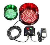 BRGD Industrial Signal Light, Red/Green LED Loading Ramps Traffic Light with Push Button Control for Intersections, Factories, Schools, Tolls, IP67 Waterproof