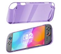 BRHE Protective Case for Nintendo Switch 2，Slim Soft TPU Dockable Cover Protective Case for NS2 Console and Grip Joy-Con (Purple)