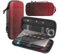 BRHE Switch 2 Carry Case Compatible with Nintendo Switch 2 Console,Large Capacity Switch 2 Case, Portable Hard Travel Bag for Switch 2 Console & Accessories, 30 Game Card Slots (Black Red Gradient)