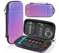 BRHE Switch 2 Carry Case Compatible with Nintendo Switch 2 Console,Large Capacity Switch 2 Case, Portable Hard NS 2 Travel Bag for Console & Accessories, 10 Game Card Slots (Pink Purple Gradient)
