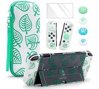 BRHE Switch Carry Case for Nintendo Switch OLED, Travel Carrying Switch Case Bundle Bag Portable Protective Accessories Kit (Animal Crossing)