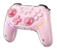 BRHE Wireless Controllers for Switch,Controller for Nintendo Switch/Lite/OLED/Switch 2/Windows PC with Programmable/Vibration/Dual Turbo Funtion,Controller for Switch Pro Gamepad (Switch pink)