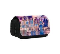 BRIACICELL Children's Pencil Case, Stylish Pencil Case with Music Motif, 3 Compartments and Large Capacity, for Kids Fans, Students, School, Office, Makeup Storage Box, d, 21 x 10 x 10 cm, Fashion