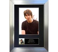 BRIAN COX Signed Autograph Mounted Photo Reproduction PRINT A4 Rare Perfect Birthday (297 x 210mm) #337 (Silver Frame)