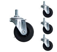 BRIAN & DANY Caster Wheels 2 inch Locking Stem Casters, Threaded Stem Casters Swivel Casters Heavy Duty Castors