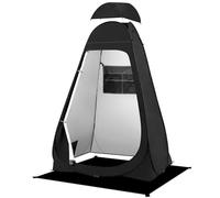 BRIAN & DANY Portable Shower & Privacy Changing Tent, Camping Toilet Tent for Hiking & Beach, UPF 50+ & Waterproof, 120 x 120 x 190cm, Black
