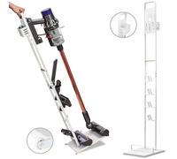 BRIAN & DANY Vacuum Storage Stand, Metal Holder for Dyson V15 V12 V11 V10 V8 V7 V6 Cordless Vacuum Cleaners & Accessories, White