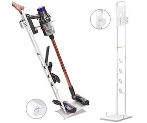 BRIAN & DANY Vacuum Storage Stand, Metal Holder for Dyson V15 V12 V11 V10 V8 V7 V6 Cordless Vacuum Cleaners & Accessories, White