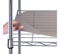 BRIAN & DANY Wire Shelf Liner 33.9 x 58 cm, Heavy Duty Shelf Liners for Wire Shelving, Waterproof Protector Mats, Set of 5, Charcoal