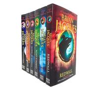 Brian Jacques Redwall Series 6 Books Collection Set (Redwall, Mossflower, Mattimeo, Mariel of Redwall & Martin the Warrior, Salamandastron)