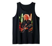 Brian May Guitar Live Queen & Adam Lambert By Dick Barnatt Tank Top