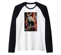 Brian May Guitarist Queen Adam Lambert Live By Dick Barnatt Raglan Baseball Tee