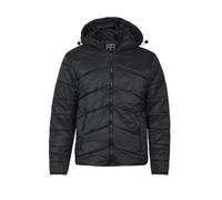 BRIAN OAK LONDON Black Hooded Puffer Jacket (UK, Alpha, L, Regular, Regular, Black)