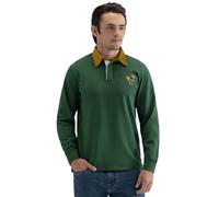 BRIAN OAK LONDON British Green Embroidered Logo Rugby Shirt (UK, Alpha, S, Regular, Regular, British Green)