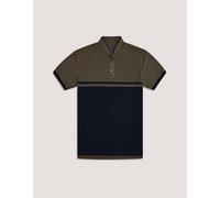 Brian Oak London Men's Band Collar Polo Shirt - Camel | Size: Large Brian Oak London Camel L