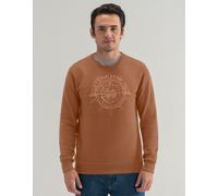 Brian Oak London Men's Nautical Graphic Sweatshirt - Rust in Orange | Size: Medium Brian Oak London Orange M