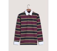 Brian Oak London Men's Navy Striped Cotton Rugby Shirt | Size: 2XL Brian Oak London Navy 2XL