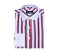 BRIAN OAK LONDON Striped Formal Shirt for Men Premium Cotton Dress Shirt Tailored Smart Fit Suit Shirt Refined Long Sleeve Men's Formal Wear Business, Office & Occasion Wear