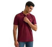 Brian Oak Men's Maroon Polo Shirt Breathable Pique, Lightweight, Short Sleeve Tennis T-Shirt (UK, Alpha, XL, Regular, Regular, Maroon)