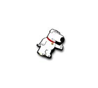 Brian the Dog Pin Cartoon Dog Pin Enamel Anime TV Show Dog Pin, Cute dog pin Funny dog pin Puppy pin Dog lover pin Animal lapel pin Pet lover gift Metal Cartoon Pins for Girls Women and Men, Zinc