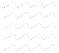Briana Williams 20pcs Clear Nose Screw Studs Flat back Bioflex Plastic Invisible Nose Piercing 18G 20G 22G for Work School