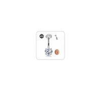 Briana Williams Belly Button Bars Titanium 14G 12mm White