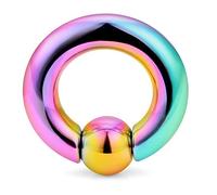 Briana Williams PA Ring Captive Bead Rings Stainless Steel Prince Albert Piercing Jewellery Rainbow CBR