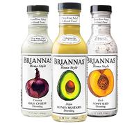 Briannas Salad Dressing 355ML Bundle (Creamy Blue Cheese, Dijon Honey Mustard, Rich Poppy Seed) - Pack of 3
