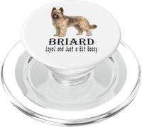 Briard Dog Loyal and Just a Bit Bossy Funny Quote PopSockets PopGrip for MagSafe