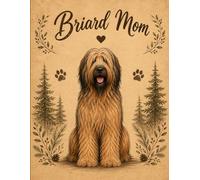 Briard Mom Notebook: Rustic Dog Journal for Women, Cute Gift for Briard Lovers, 120 Lined Pages