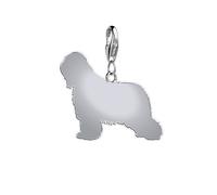 Briard Silhouette Silver Charm