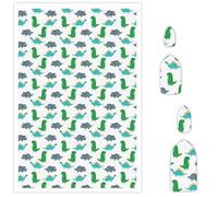 Briartw 10 Sheets Polymer Clay Transfer Paper - Dino Days Pattern - Per Sheet 5.82 x 3.93 inch - Water-Soluble Transfer Sheets Disposable Stickers for DIY Clay Jewelry Earrings Making