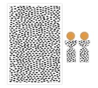 Briartw 10 Sheets Polymer Clay Transfer Paper - Dot Matrix Pattern- Per Sheet 5.82 x 3.93 inch - Water-Soluble Transfer Sheets Disposable Stickers for DIY Clay Jewelry Earrings Making