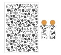 Briartw 10 Sheets Polymer Clay Transfer Paper - Monochrome Floral Pattern - Per Sheet 5.82 x 3.93 inch - Water-Soluble Transfer Sheets Disposable Stickers for DIY Clay Jewelry Earrings Making