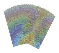Briartw 100 Sheets Laser Silver Glitter Holographic Hot Foil Paper, 20x29cm Toner Reactive Foil Hot Stamping Paper by Laser Printer and Laminator for Scrapbooking, Craft Cardmaking, DIY Decoration