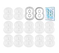 Briartw 12pcs Clear Plastic 3D Shaker Covers with Cutting Dies for Shaker Card Making,0.32" Height Number 8 Shaker Blisters Can Fill Glitter,Confetti for Birthdays,Anniversaries,Holiday Wishes