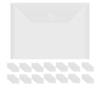 Briartw 140 Storage Envelopes Hook and Loop Closure,7x5 Resealable Plastic Envelopes Pockets for Cutting Dies Stencil Crafts Organizer Holder,Clear Storage Bag for Clear Stamp,Die Cuts,Photo