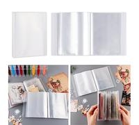 Briartw 2 Pieces A6 mini Album Storage-Clear Sticker Photo Storage Album-Stamp Cutting Dies Storage Book Organizer Folder Mini Storage Booklet with 40 Pages Hold Postcards Stickers Photo Die Cuts
