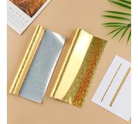 Briartw 2 Rolls Toner Reactive Foil by Laser Printer and Laminator,7.6inch x 16.4ft Gold Crystal Point Transfer Foil Paper for DIY Paper Craft Embossing Scrapbooking Cards Making