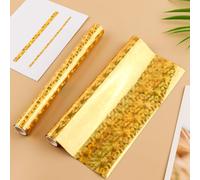 Briartw 2 Rolls Toner Reactive Foil by Laser Printer and Laminator,7.6inch x 16.4ft Golden Gemstone Transfer Foil Paper for DIY Paper Craft Embossing Scrapbooking Cards Making