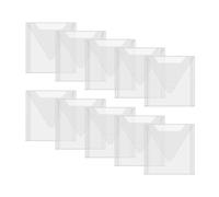 Briartw 20 Pack 4.75x4.75" Square Storage Bag Resealable Plastic Envelopes Pockets for Cutting Dies Stencil Crafts Organizer Holder,Clear Storage Envelopes for Clear Stamp,Die Cuts,Scrapbook Paper
