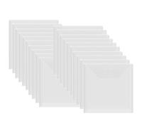 Briartw 20 Pack Storage Envelopes,Clear 6.4x6.4 Resealable Plastic Envelopes Pockets for Cutting Dies Stencil Crafts Organizer Holder,Storage Bag for Clear Stamp,Die Cuts,Scrapbook Paper,Photos