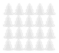 Briartw 20 Pcs 3D Tree Shaker Cover for Card Making 7/16" Tall Clear Plastic Shaker Blisters can Fill Liquids Glitter Sequins Confetti Embellishments for Christmas Birthdays Anniversaries Holiday