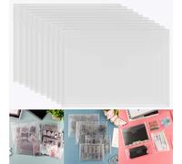 Briartw 20 Pcs Clear Die & Stamp Storage Bag Resealable Plastic Envelopes Pockets for Cutting Dies Stencil Embossing Crafts for DIY Scrapbooking Paper Card Craft Organizer Holder 5.5x7.5inch