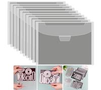 Briartw 20 PCS Stamp and Die Storage Bag Set With Rubber Magnetic Sheets for DIY Scrapbooking, Cutting Dies, Stencil Embossing, Crafts Paper Card Organizer Holder