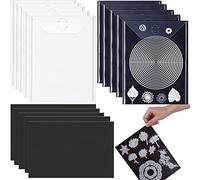 Briartw 20pcs/Set Dies Storage Bags and Magnetic Sheets,10 Pack Clear Plastic Storage Bags & 10 Pack Soft Rubber Magnetic Sheets for Die Cuts Stamps Handamde Crafts Storage Crafter Envelope Organzie