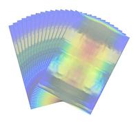 Briartw 20x29cm Holographic Laser Silver Hot Foil Paper 50 Sheets Pack Toner Reactive Foil Hot Stamping Foil Paper by Laser Printer and Laminator for Scrapbooking Craft Cardmaking DIY Album Decoration