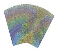 Briartw 20x29cm Holographic Silver Glitter Hot Foil Paper 50 Sheets Pack Toner Reactive Foil Hot Stamping Foil Paper by Laser Printer and Laminator for Scrapbooking Craft Cardmaking DIY Decoration
